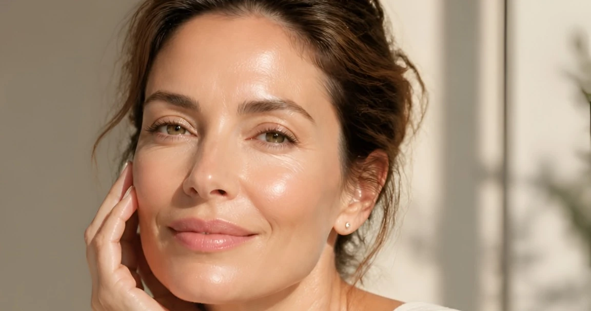 Retrato para el cuidado facial con exosomas